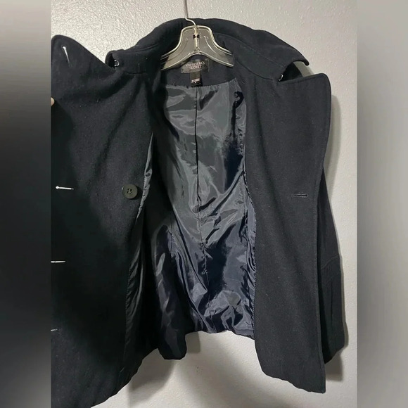 Victoria’s Secret NAVY Double Breasted Wool Blend Peacoat Retro SZ 6 Women EUC - Picture 7 of 9